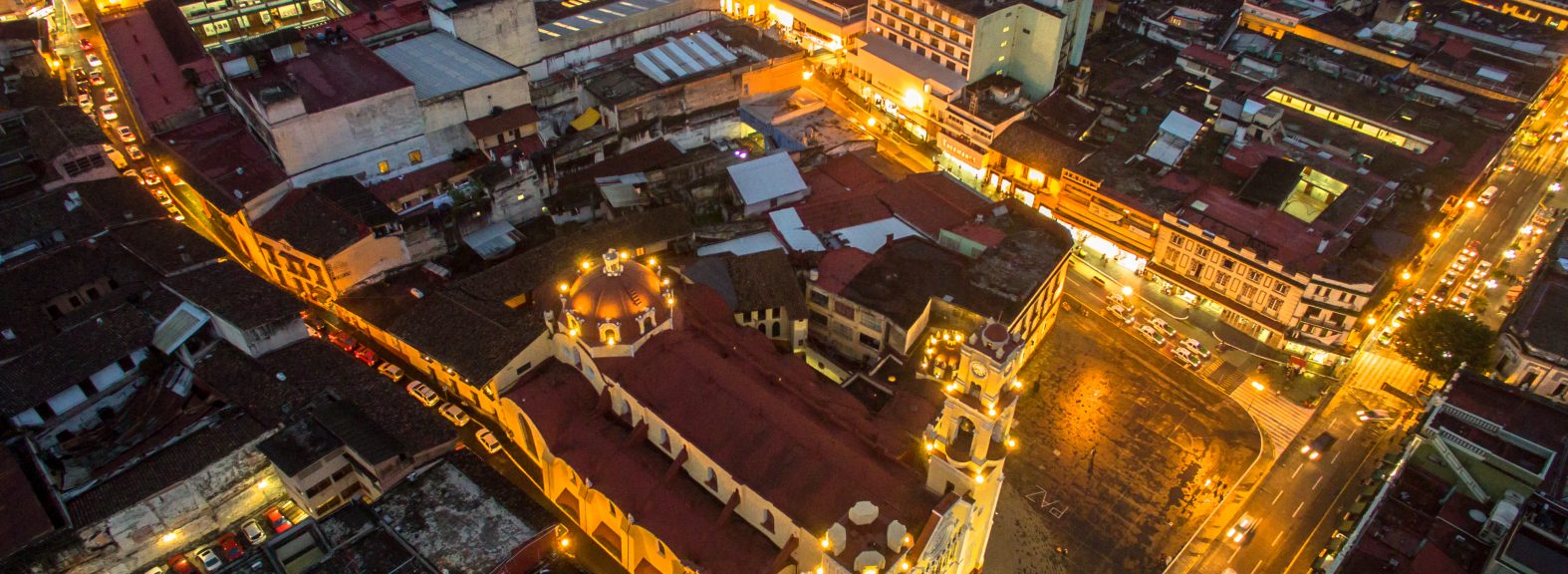 Aerial view of downtown Xalapa
